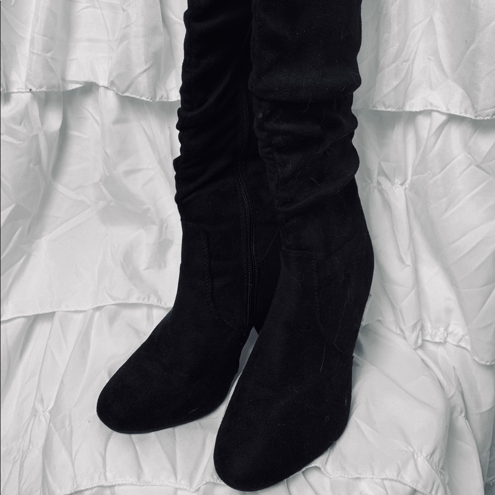 Black Knee High Boots